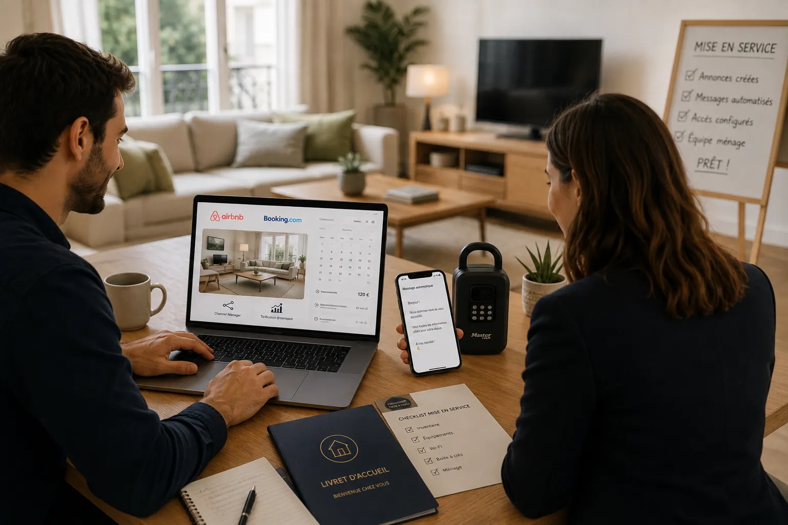 On met en ligne — Tout est configuré, testé et prêt avant l'arrivée du premier voyageur.